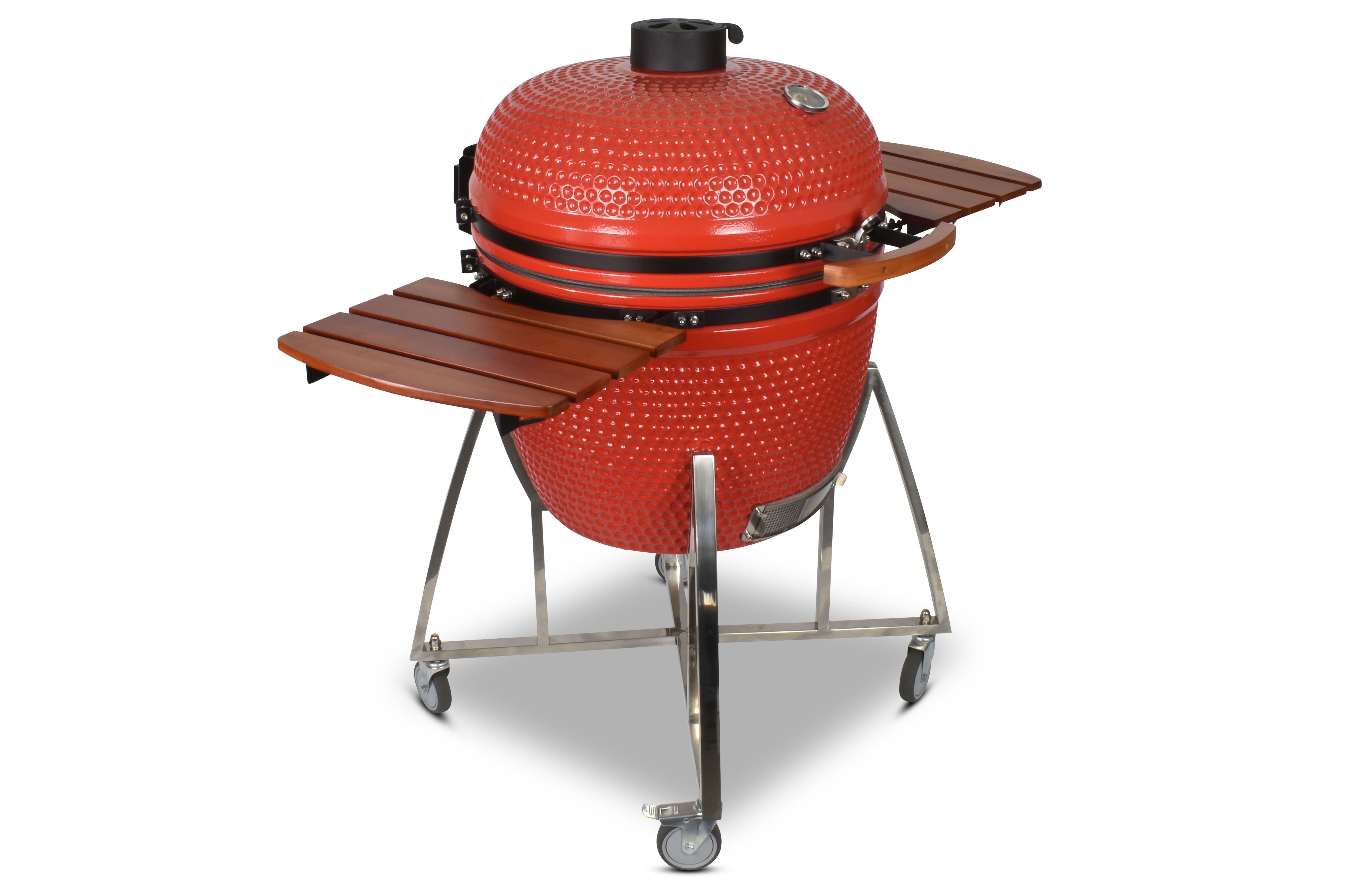 Kamado CL-26 Profi Keramik Grill Rot, Grilldurchmesser 62cm, Grillrostdurchmesser 57cm, BBQ Grillei Holzkohlegrill Grill Keramikgrill