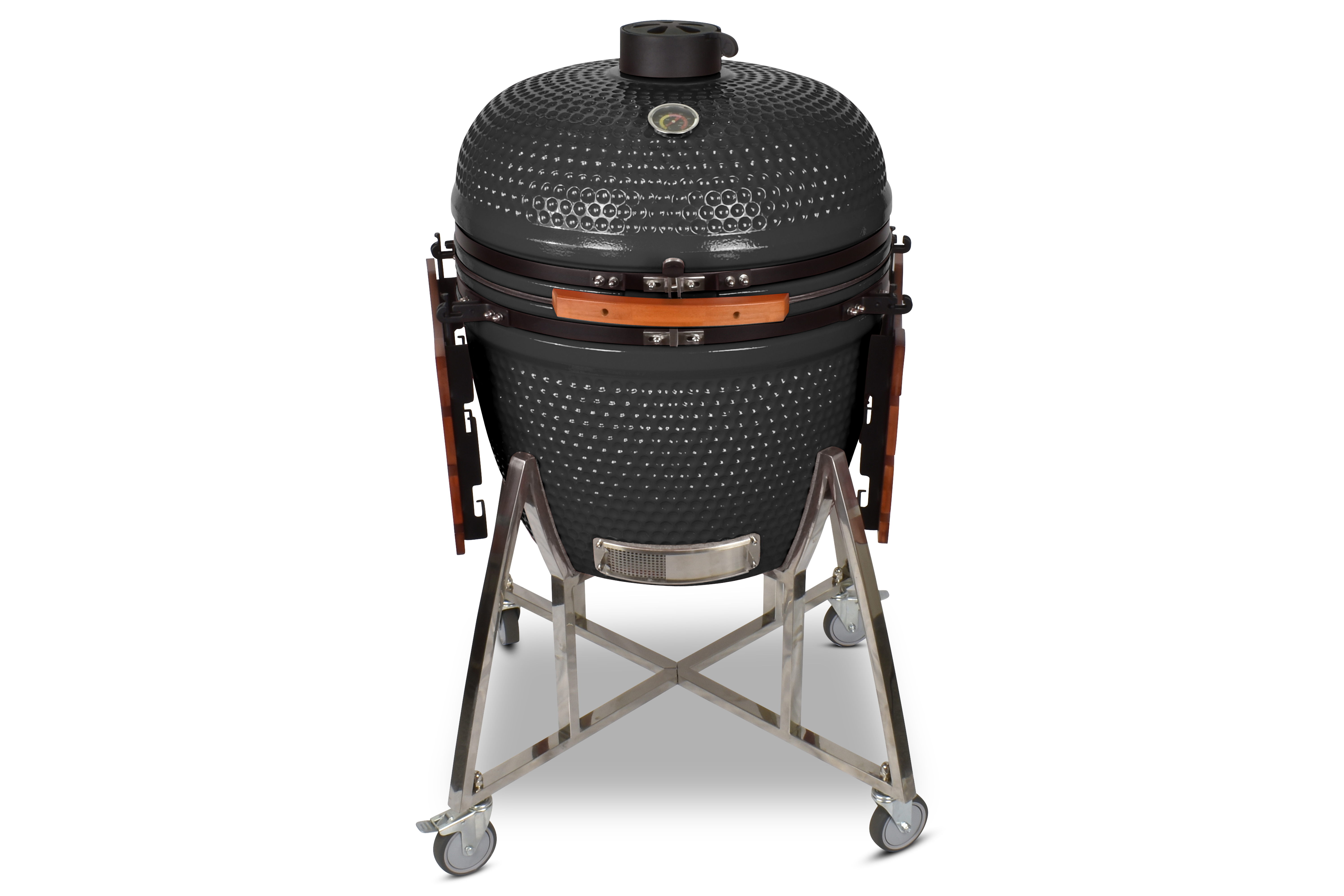 Kamado CL-26 Profi Keramik Grill Schwarz, Grilldurchmesser 66cm, Grillrostdurchmesser 57cm, BBQ Grillei Holzkohlegrill Grill Keramikgrill