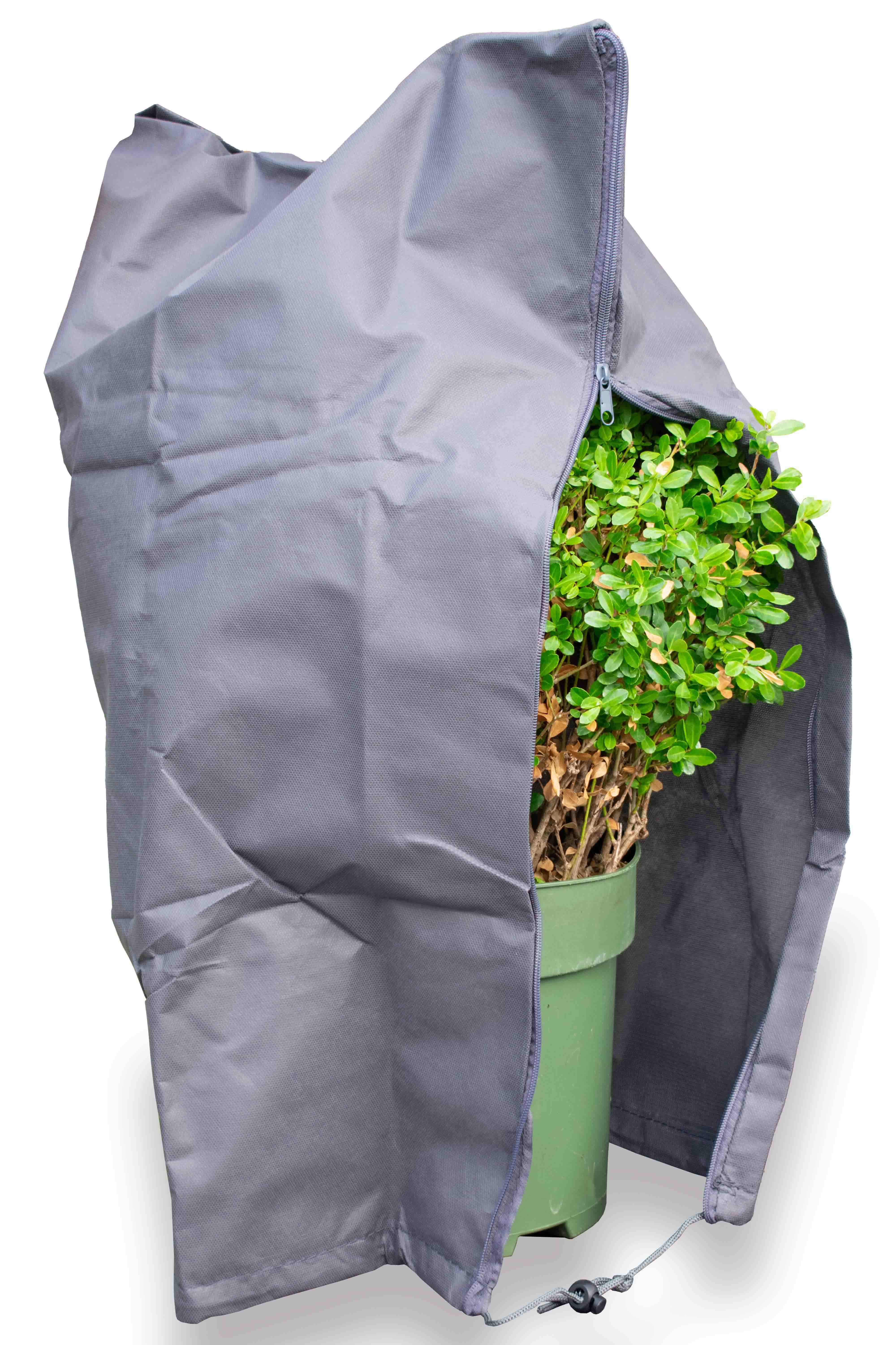 60 x 80 cm Premium XXL Winterschutz für Pflanzen, grau, draußen, Reißverschluss, Zugband 60 x 80 cm Premium XXL Winterschutz für Pflanzen, grau, draußen, Reißverschluss, Zugband