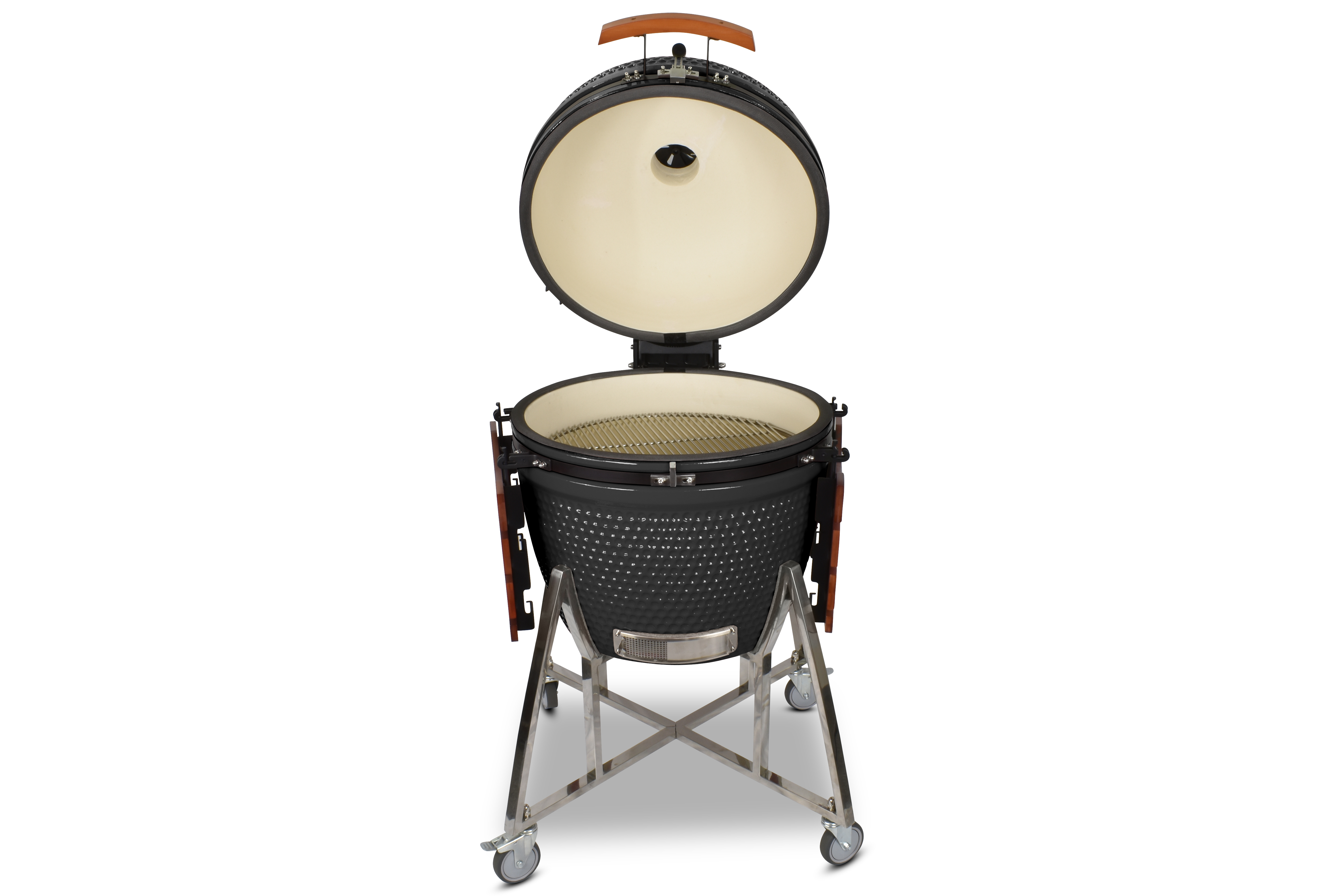 Kamado CL-26 Profi Keramik Grill Schwarz, Grilldurchmesser 66cm, Grillrostdurchmesser 57cm, BBQ Grillei Holzkohlegrill Grill Keramikgrill
