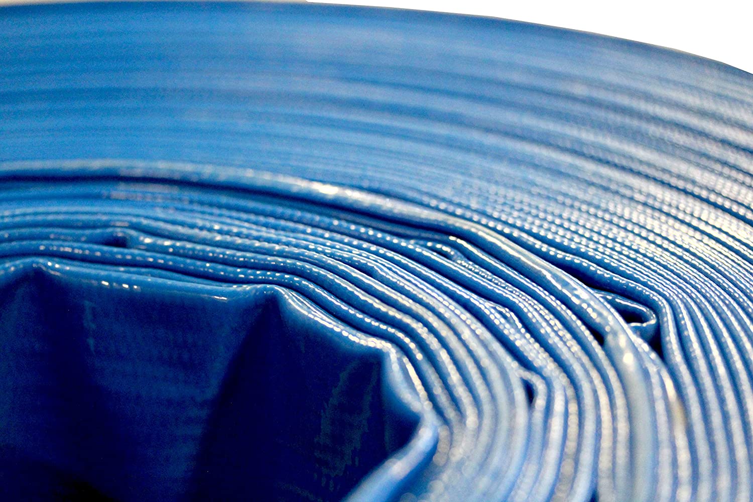 PVC Flachschlauch Bauschlauch Industrieschlauch Betonsiloauslaufschlauch | Sicherheit 3:1 | blau