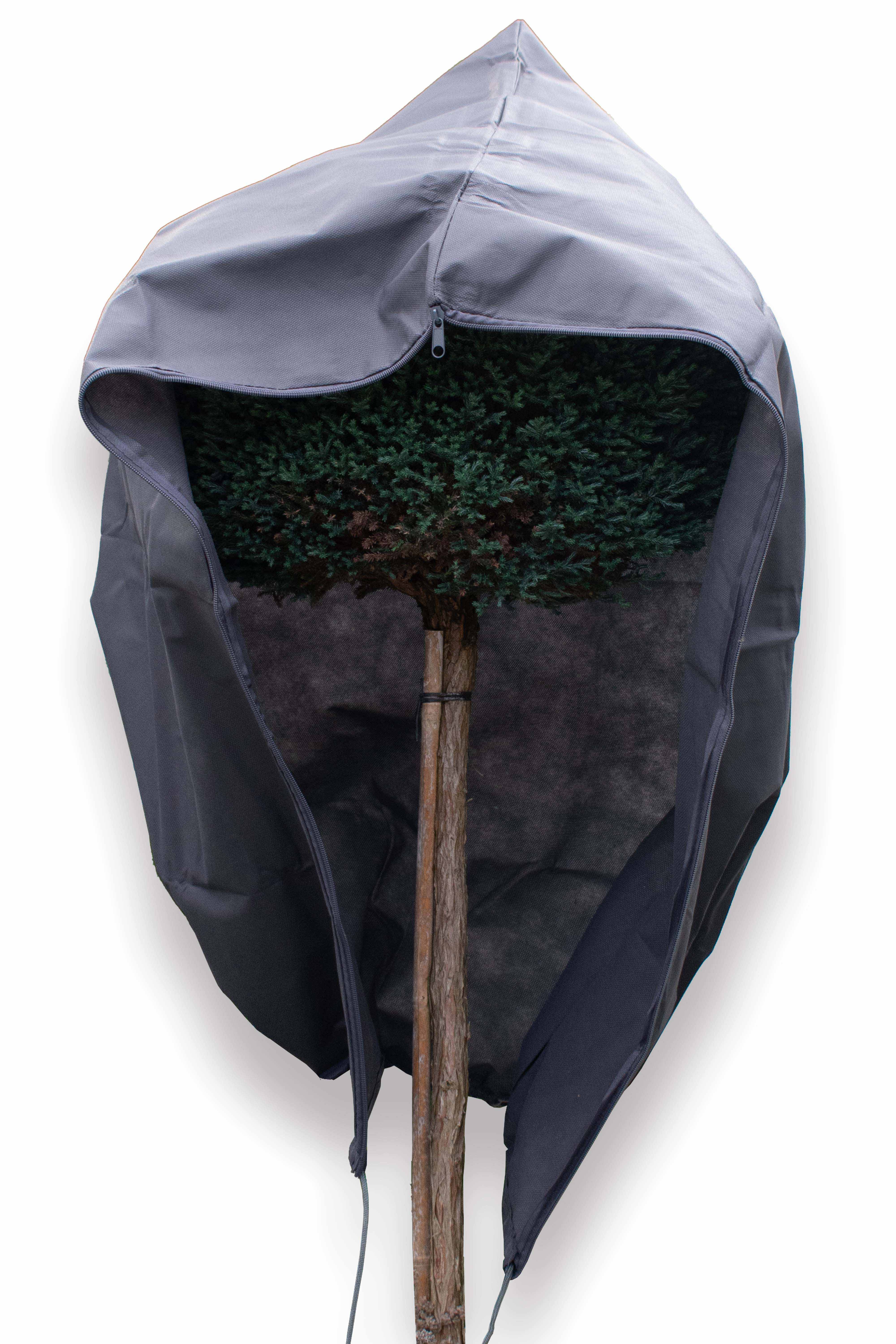 80 x 100 cm Premium XXL Winterschutz für Pflanzen, grau, draußen, Reißverschluss, Zugband 80 x 100 cm Premium XXL Winterschutz für Pflanzen, grau, draußen, Reißverschluss, Zugband