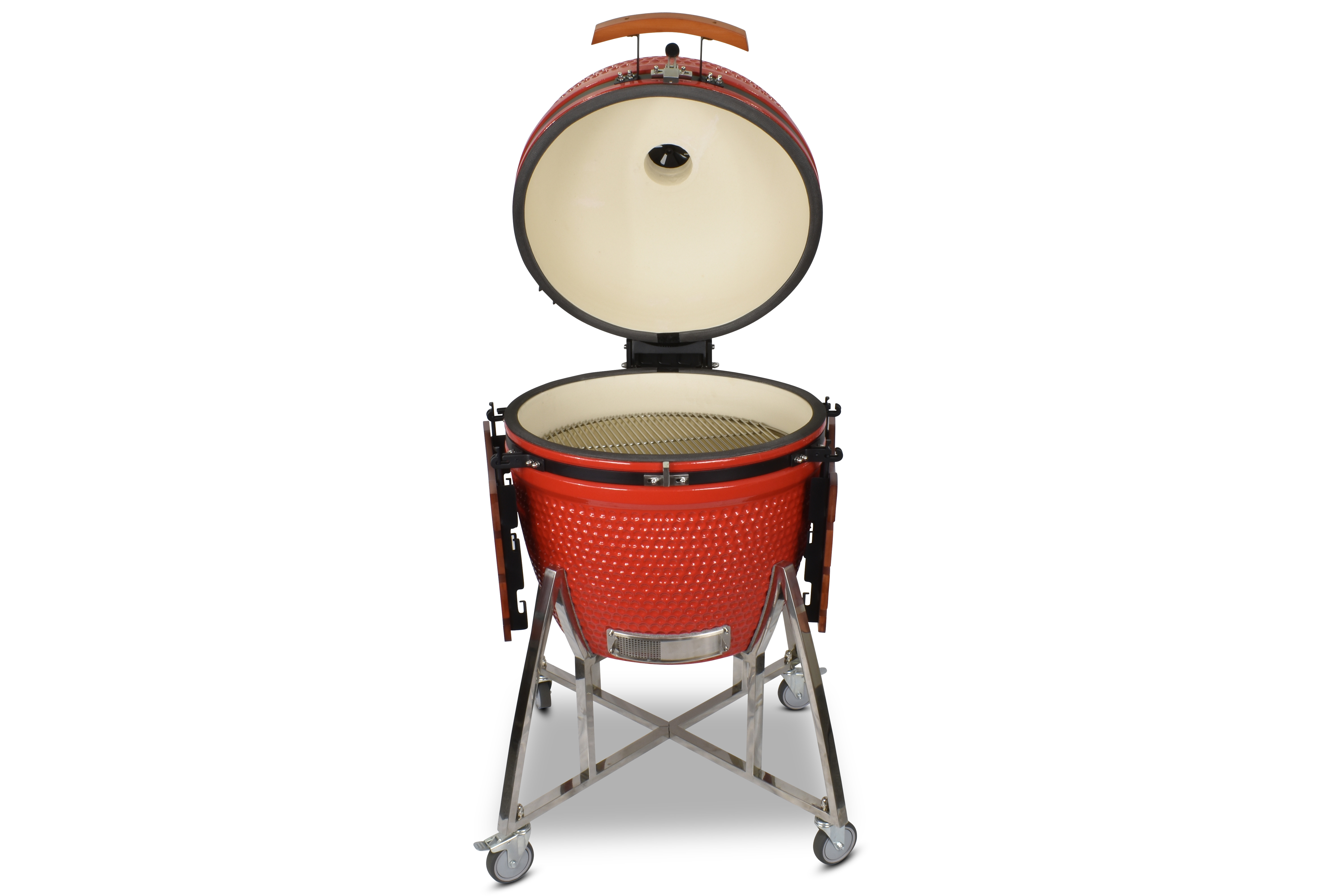 Kamado CL-26 Profi Keramik Grill Rot, Grilldurchmesser 62cm, Grillrostdurchmesser 57cm, BBQ Grillei Holzkohlegrill Grill Keramikgrill